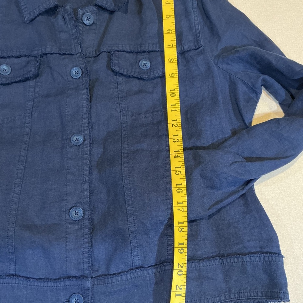 Tommy Bahama Navy Raw Hem Linen Jacket XL - Picture 5 of 6